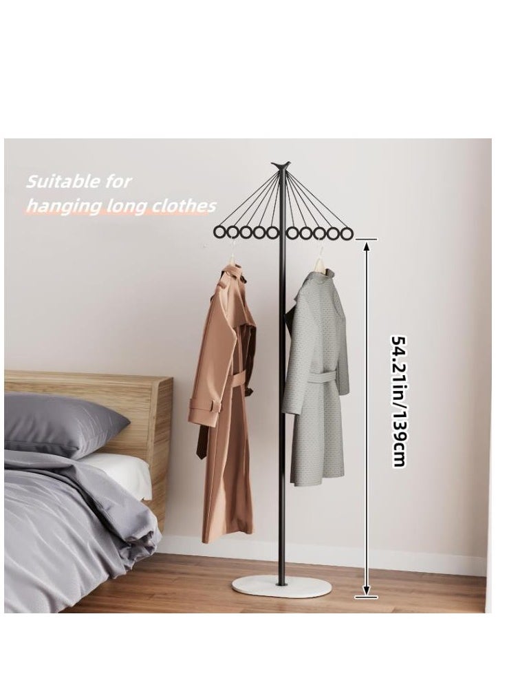 Golden Iron Coat Stand with 10 Holes, Clothes Rack Can Hang Clothes on the Floor for Easy Assembly, Coats, Sweaters, Pants, Shirts, T-shirts, Skirts, for Entrances, Corridors, Bedrooms, Offices  - Image 4