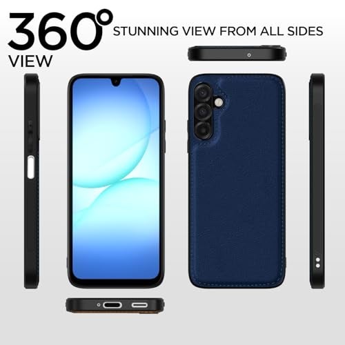 Pikkme Back Cover for Samsung Galaxy M17 5G / A17 5G / F17 5G | Full Camera Protection, Raised Edges & Super Soft-Touch Bumper Case (Blue) - Image 4