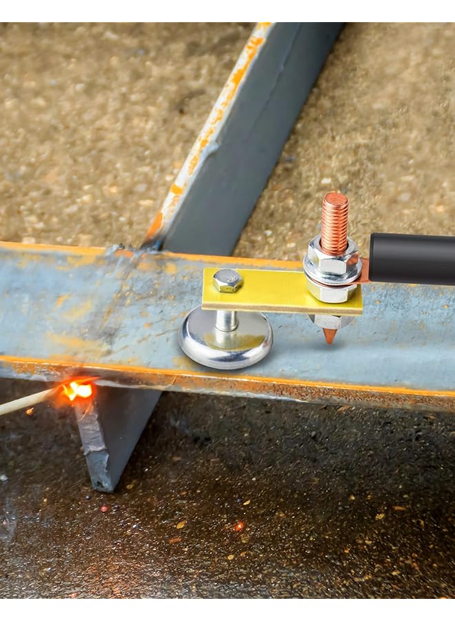 erorex Welding Magnetic Ground Clamp Welding Magnet Head Copper Tail Welding Support Tool Upgrade Magnetic Welding Support Ground Clamp Tools Welding Magnet Head Strong Magnetism Large Suction 2 Pack - Image 5