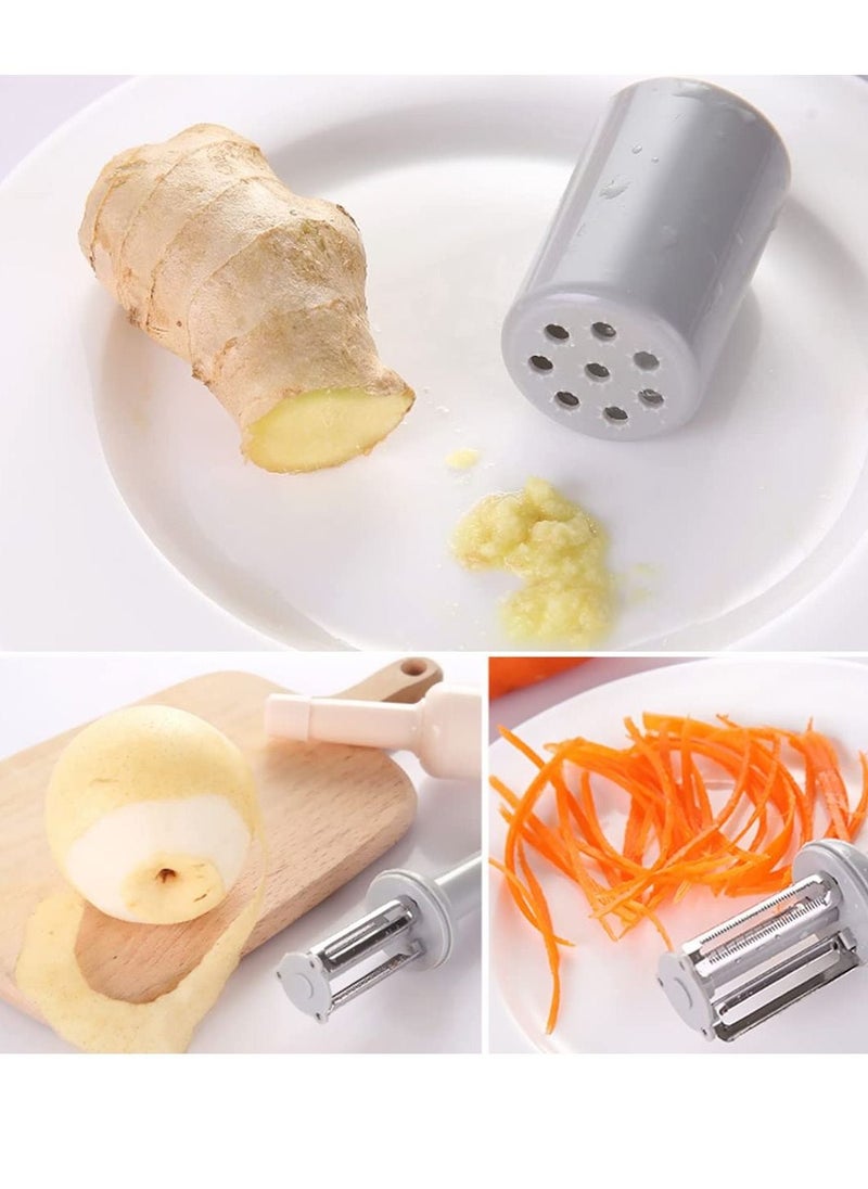 SYOSI 4 in 1vegetable Peeler Stainless Steel, 2 Pcs Fruit Peeler Professional Multifunction, Potato Grater Peeling Knife  with Plastic Handle for Making Delicious Salads Vegetarian Noodles Fruit Scraper  - Image 5