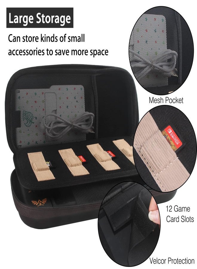 TIKOdirect Carrying Case Accessories for Switch,Portable Travel Case with Soft Protective Case, Screen Protectors and Thumb Grip caps, Black - Image 2