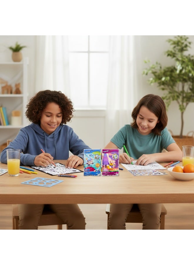 SKOODLE XL Play Pack Grab & Go | Coloring Fun Activity | Stencil, Poster, Stickers Kit | Educational & Learning Toy | Age 3+ - Image 4