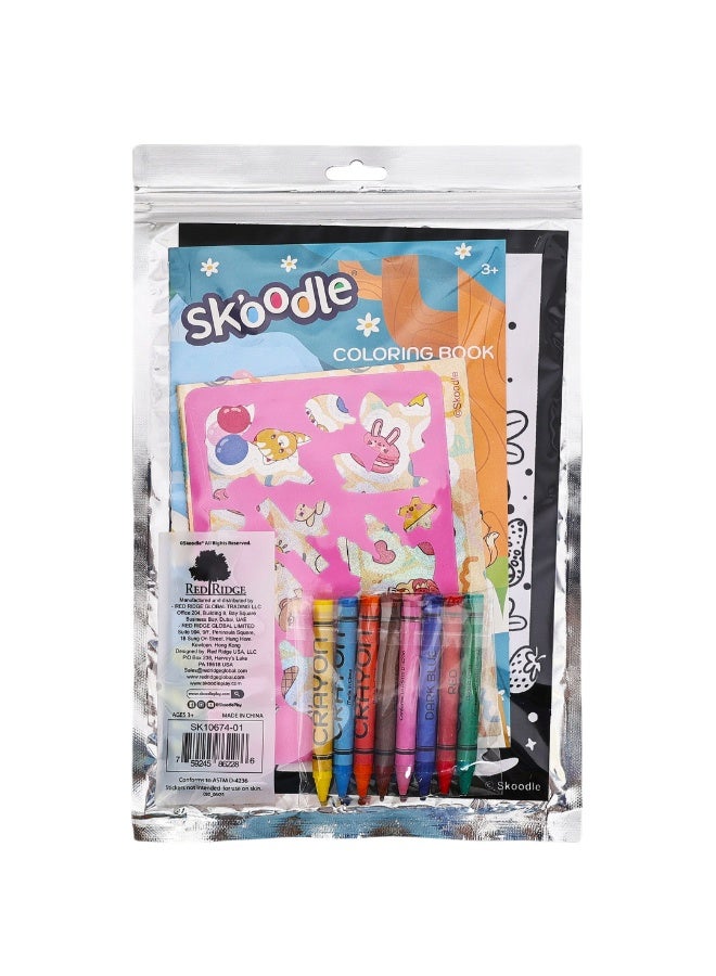 SKOODLE XL Play Pack Grab & Go | Coloring Fun Activity | Stencil, Poster, Stickers Kit | Educational & Learning Toy | Age 3+ - Image 3