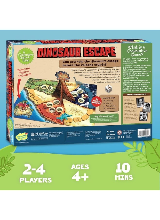 Peaceable Kingdom - Peaceable Kingdom Dinosaur Escape Cooperative Memory Game of Logic and Luck for 2 - 4 Kids Ages 4 + - Image 1