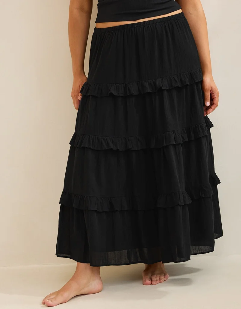 Aerie  Aerie Ready To Ruffle Tiered Midaxi Skirt for Women | Best Price UAE