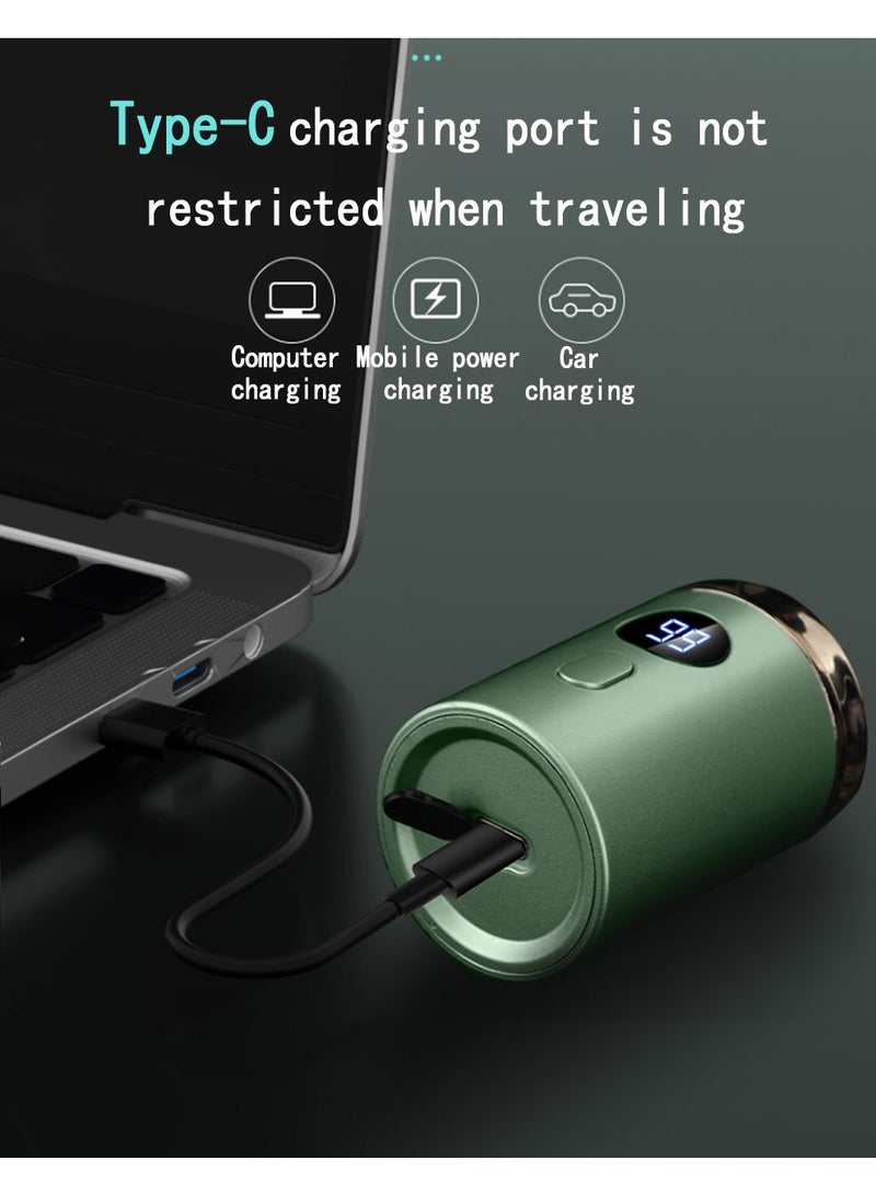 ماكينة حلاقة كهربائية وشفرة حلاقة للرجال، ماكينة حلاقة ترددية صغيرة الحجم وسهلة السفر مع شفرات عائمة، قابلة لإعادة الشحن عبر USB، منخفضة الضوضاء، مثالية للعناية الشخصية أثناء التنقل - Image 4