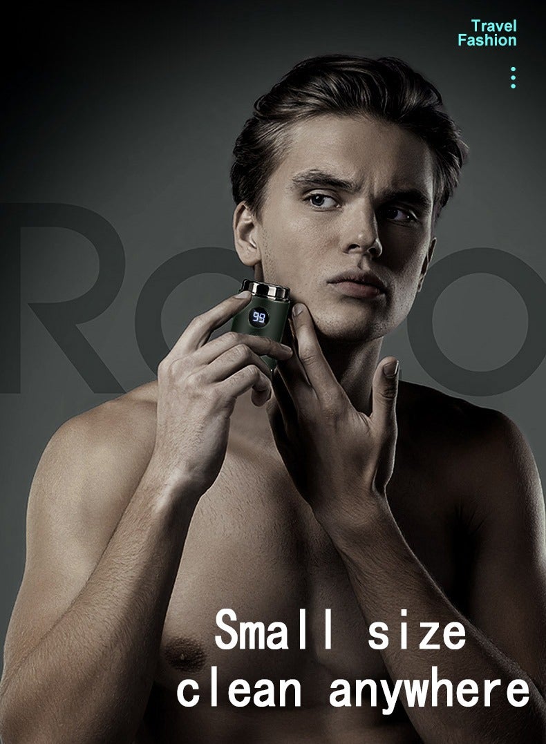 ماكينة حلاقة كهربائية وشفرة حلاقة للرجال، ماكينة حلاقة ترددية صغيرة الحجم وسهلة السفر مع شفرات عائمة، قابلة لإعادة الشحن عبر USB، منخفضة الضوضاء، مثالية للعناية الشخصية أثناء التنقل - Image 3