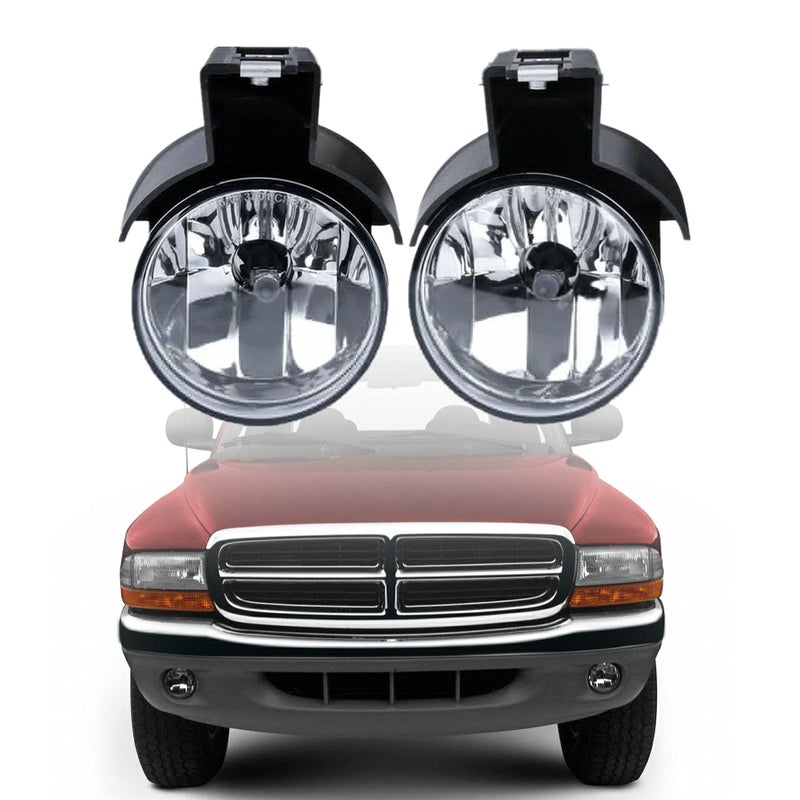 munirater CH2592104 CH2593104 Fog Lights with Bulbs Replacement for Dakota 1997-2000 Pickup Truck Replacement for Durango 1998-2000 Lighting OE Fitment Set (2-Pack) - Image 1