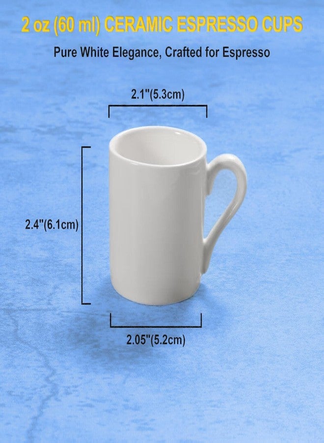 Stylusella Pure White Ceramic Espresso Cup (2 oz/60 ml), set of two - Image 3