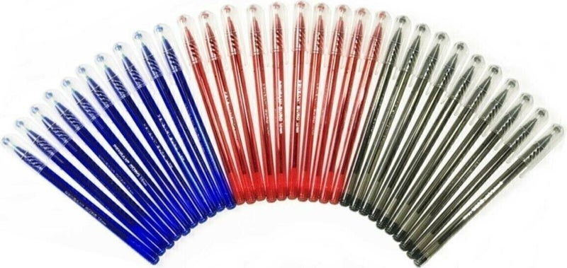 Pensan Büro Ballpoint Pen 3 Colors 30 Pieces Mixed
