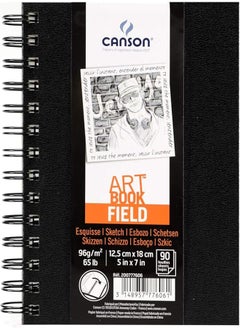 CANSON ArtBook Field Sketchbook 12.5 x 18 cm with 90 Sheets 96 GSM Spiral Bound