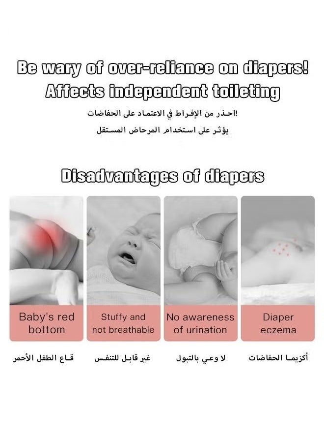 4 قطعة بوتي تدريب الملابس الداخلية ، 6 طبقات التنفس القطن ممتص المدرب بنطلون للأطفال الصغار طفل الأولاد البنات مقاومة للماء - Image 3