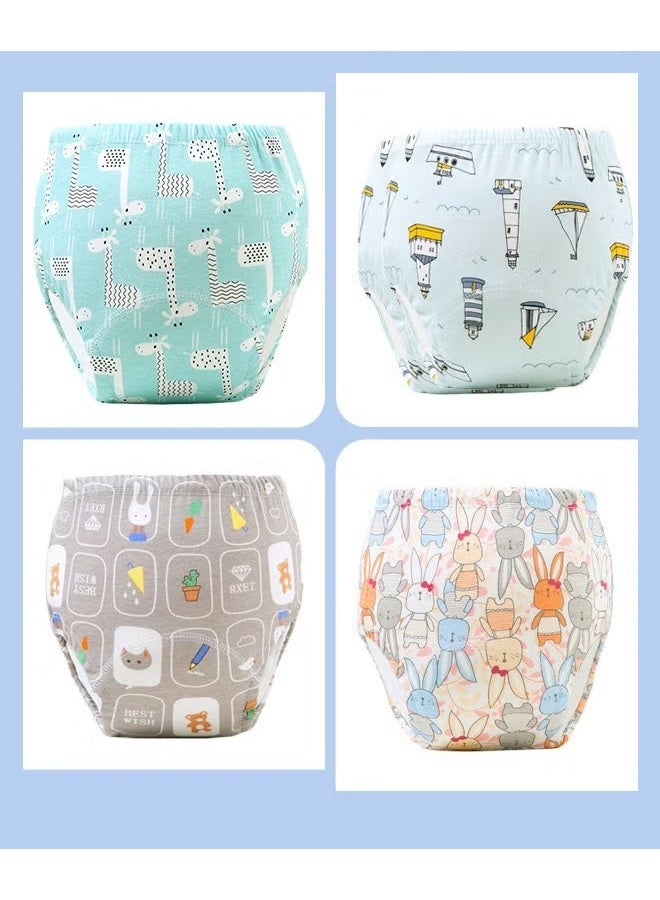 4 قطعة بوتي تدريب الملابس الداخلية ، 6 طبقات التنفس القطن ممتص المدرب بنطلون للأطفال الصغار طفل الأولاد البنات مقاومة للماء - Image 2