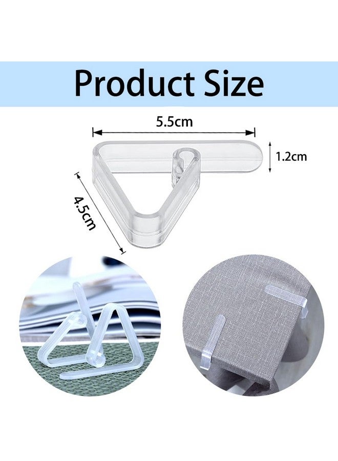 Fapiwen 12pcs Table Cloth Clips, Transparent Plastic Windproof Table Cover Holder Clamp, Tablecloth Clips for Outdoor Tables, Clear Table Clip Ideal for Home Picnic Party Restaurant - Image 2