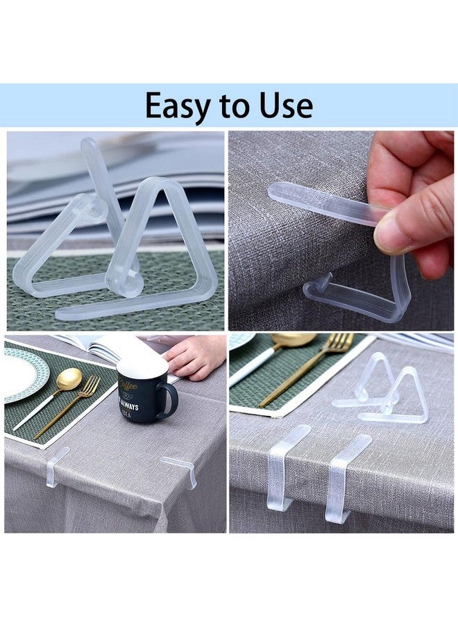 Fapiwen 12pcs Table Cloth Clips, Transparent Plastic Windproof Table Cover Holder Clamp, Tablecloth Clips for Outdoor Tables, Clear Table Clip Ideal for Home Picnic Party Restaurant - Image 3