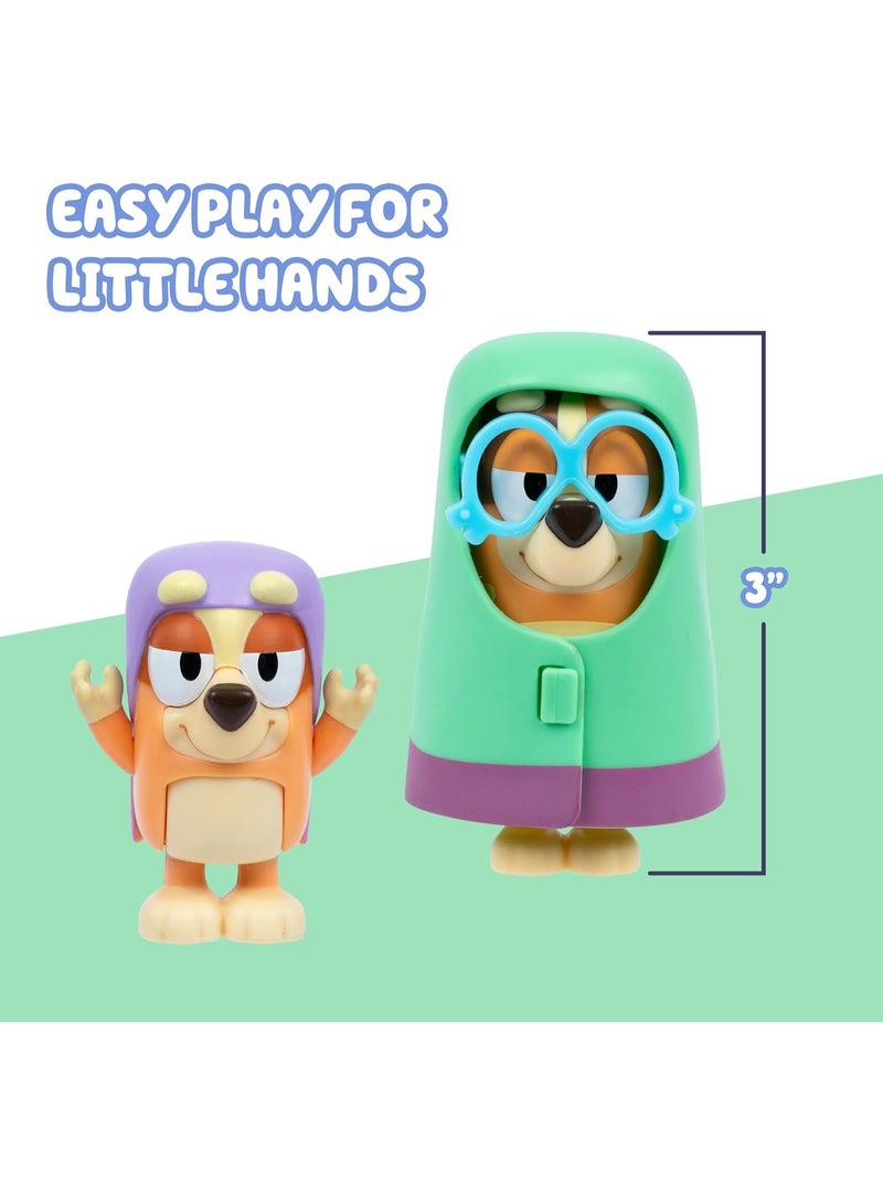 Bluey 4 Figure Pack Here Come the Grannies | Kids Toys with Accessories & Movable Arms | 6–7.6cm Playset - Image 5