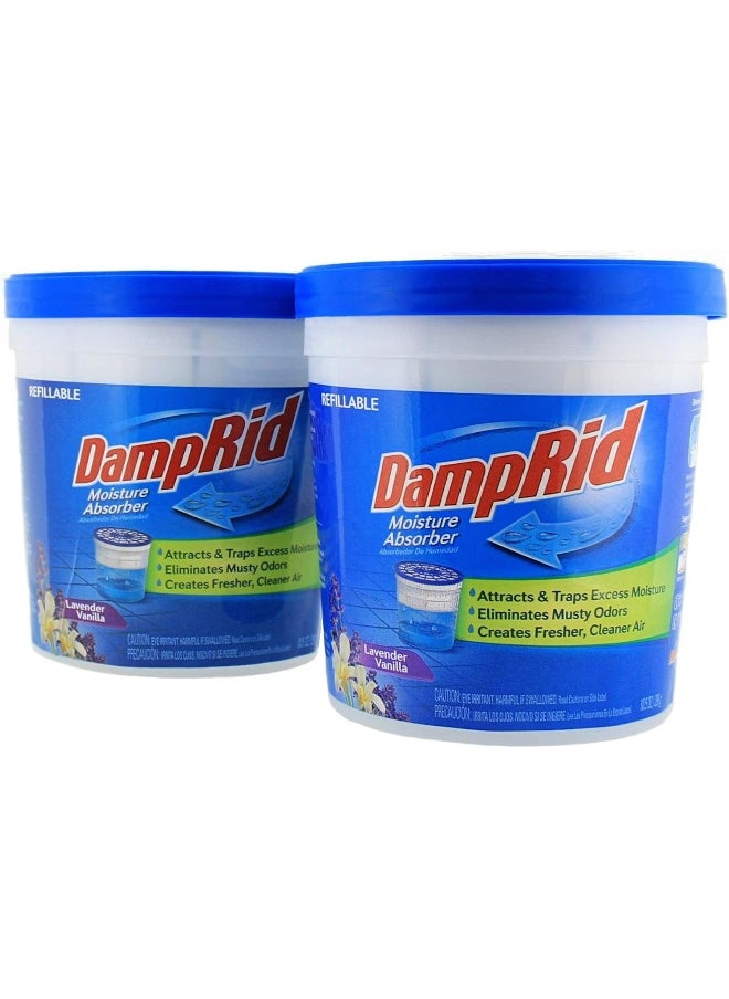 DampRid - DampRid Lavender Vanilla Refillable Moisture Absorber - 10.5oz cups - 2 pack - Image 1