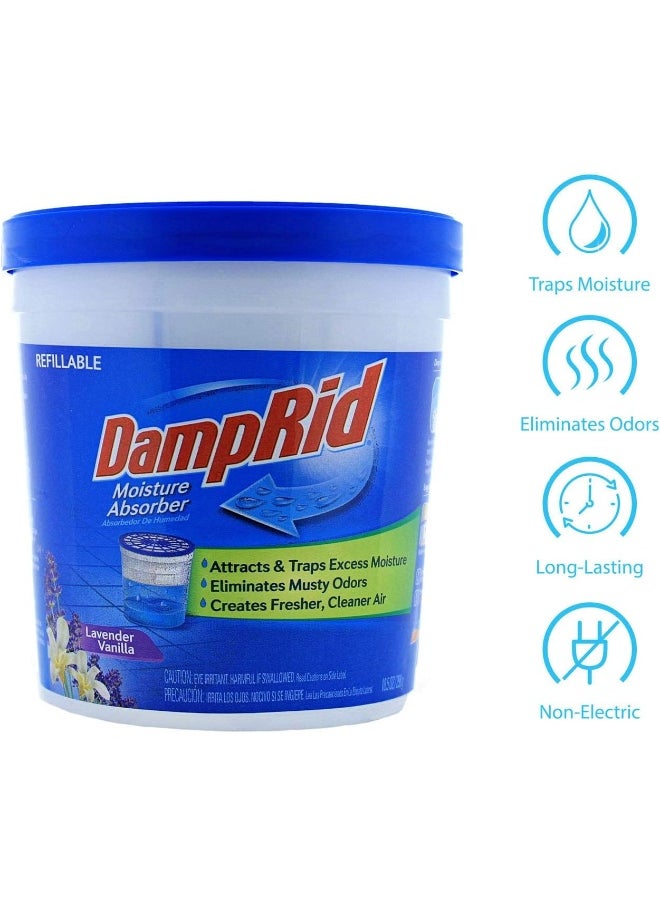 DampRid - DampRid Lavender Vanilla Refillable Moisture Absorber - 10.5oz cups - 2 pack - Image 1