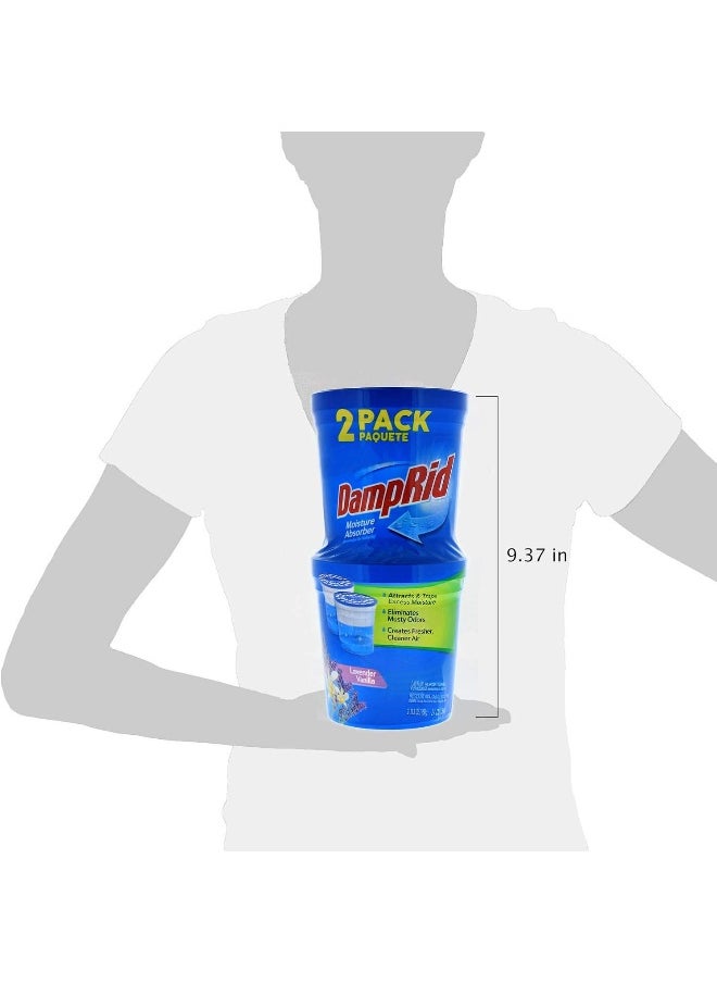 DampRid - DampRid Lavender Vanilla Refillable Moisture Absorber - 10.5oz cups - 2 pack - Image 1