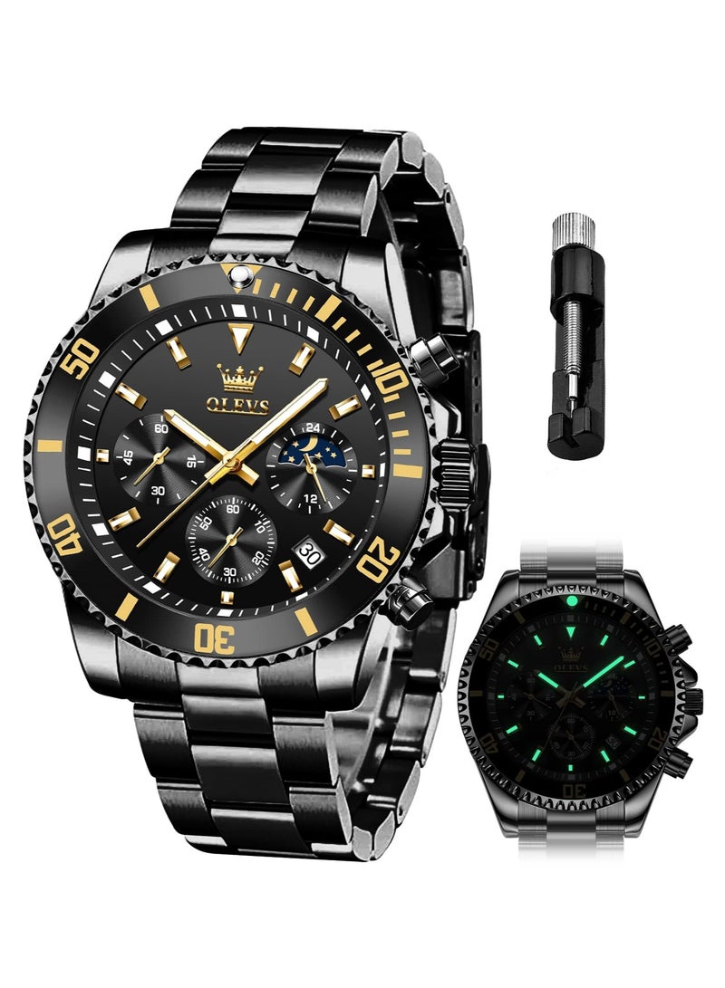 أوليفز ساعات رجالي OLEVS الحد الأدنى رقيقة جدا موضة عادية التناظرية كوارتز تاريخ ساعة مقاوم للماء سليم بسيط كبير الوجه فستان ساعة معصم للرجال - Image 1