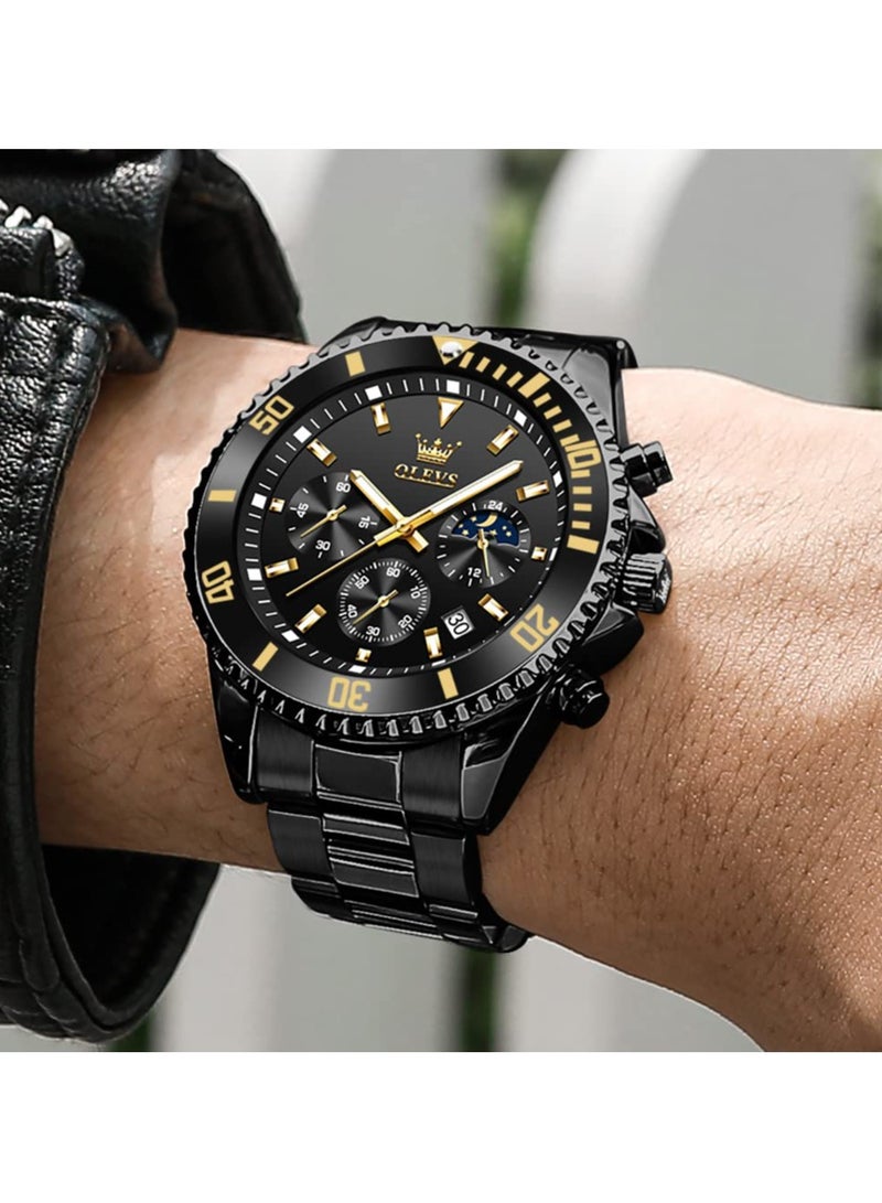 أوليفز ساعات رجالي OLEVS الحد الأدنى رقيقة جدا موضة عادية التناظرية كوارتز تاريخ ساعة مقاوم للماء سليم بسيط كبير الوجه فستان ساعة معصم للرجال - Image 2