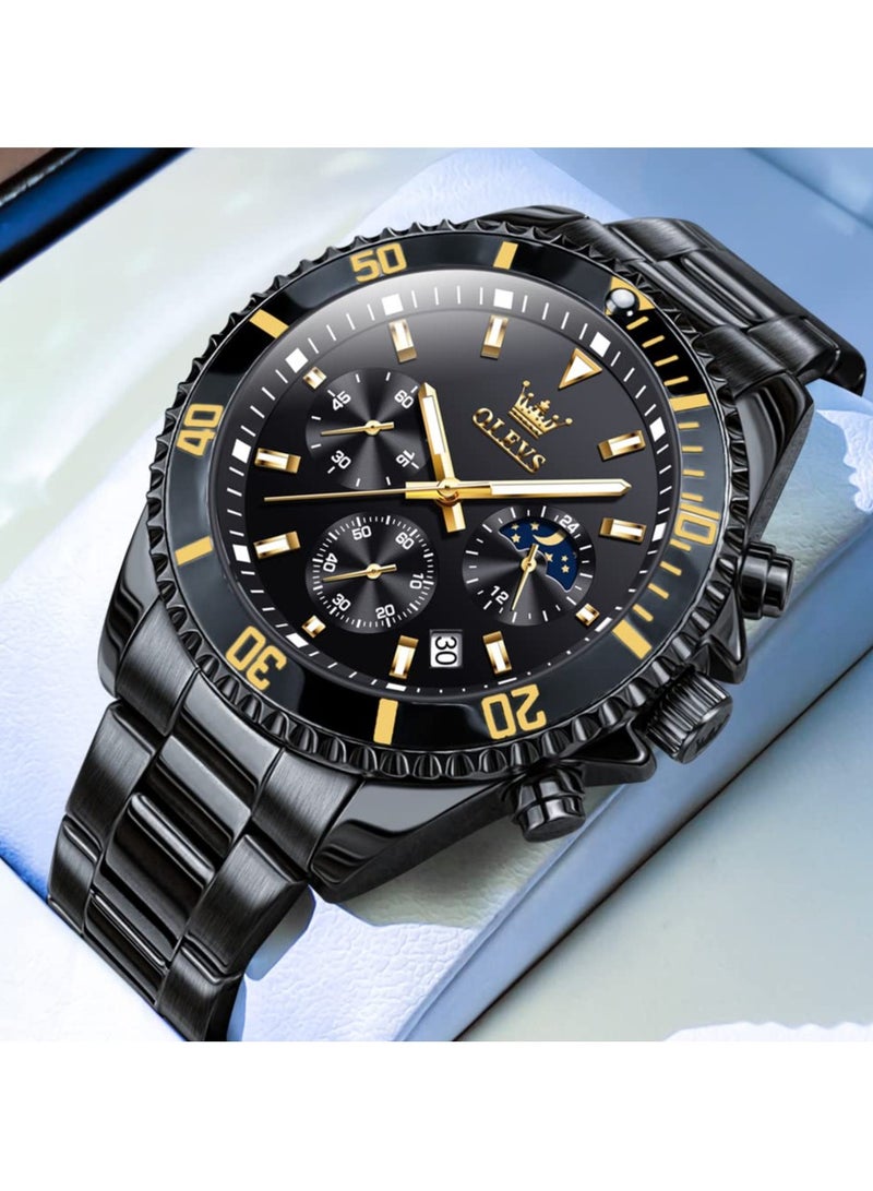 أوليفز ساعات رجالي OLEVS الحد الأدنى رقيقة جدا موضة عادية التناظرية كوارتز تاريخ ساعة مقاوم للماء سليم بسيط كبير الوجه فستان ساعة معصم للرجال - Image 3