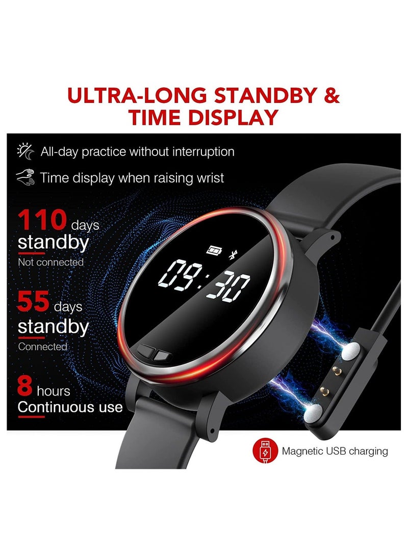 Smart for Metronome Watch Wearable Digital Music Tool with Vibration Light Sound Tempo Beat Rhythm Adjustable Dial for Multiple Instruments Piano Guitar Drums Ukulele Bass Violin Saxophone  - Image 3