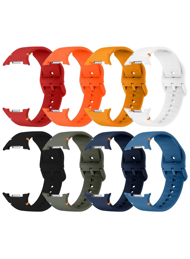 8Packs Sport Band for Galaxy Watch 8 40mm 44mm and Watch 8 Classic 46mm, Silicone Replacement Strap, M/L Size - Image 1