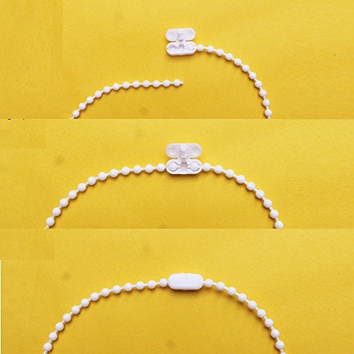 YYST White Plastic Chain Connector for Beaded Chain for Roller Shades and Vertical Blinds (Pack of 10) (Chain not Included) - Image 2
