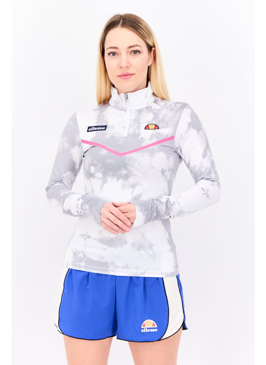 Ellesse Women Brand Logo Long Sleeve Rash Guard, Grey  - Image 1