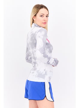 Ellesse Women Brand Logo Long Sleeve Rash Guard, Grey  - Image 2