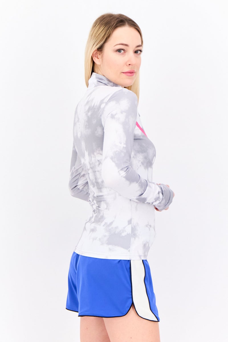 Ellesse قميص واقي طويل الأكمام بشعار العلامة التجارية للنساء، رمادي - Image 2