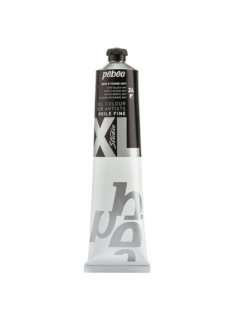 Pebeo XL Fine Oil Paint For Artists 200ml Content Ivory Black - Image 1