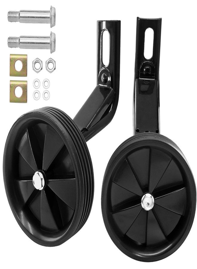 Litoexpe Bicycle Auxiliary Wheel Accessories For 12 Inch, Bicycle Training Wheels is Suitable Variable Speed and Single Speed Kids Bike, Black - Image 1