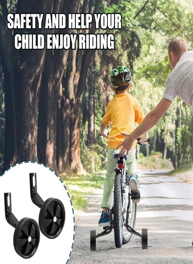 Litoexpe Bicycle Auxiliary Wheel Accessories For 12 Inch, Bicycle Training Wheels is Suitable Variable Speed and Single Speed Kids Bike, Black - Image 5