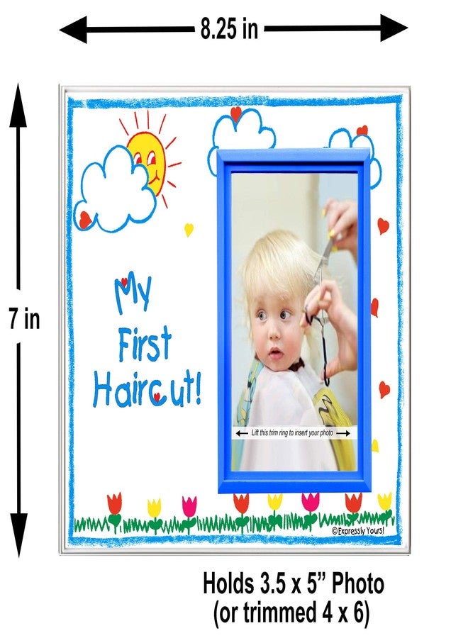 Expressly Yours! Photo Expressions My First Haircut! - Picture Frame Memorable Moment Photo Gift - Crayola-Tabletop Size, 8.25 x 7 in - Easy-Load 3.5 x 5 Photo, - Image 4