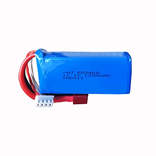 HHZ 11.1v 1200mah 30C Lipo Battery Deans T Plug for Wltoy Wl915 RC Boat - Image 1