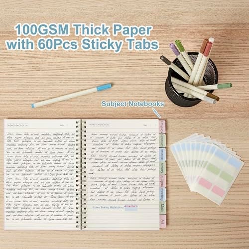 MSTONAL 3 Pack Spiral Notebooks, Large Notebook College Ruled 8.5" x 11" 100GSM 7mm College Ruled, 80 Sheets/160 Pages, College Ruled Notebook for School, Office, Sketch - Image 4