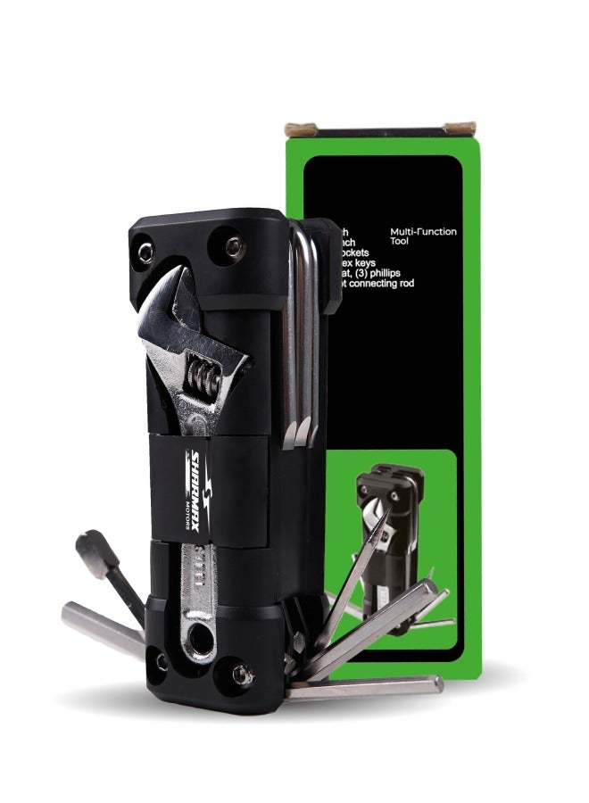 SHARMAX 16-in-1 Bicycle Multi-Tool, Lightweight Bike Repair and Maintenance Kit for Mountain, Road Bicycle - Image 1