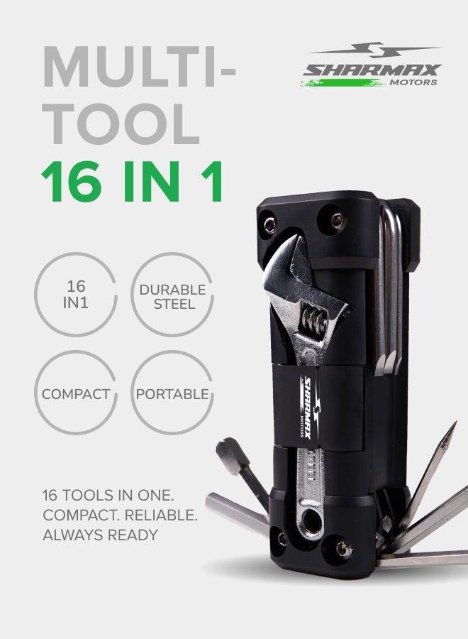 SHARMAX 16-in-1 Bicycle Multi-Tool, Lightweight Bike Repair and Maintenance Kit for Mountain, Road Bicycle - Image 2
