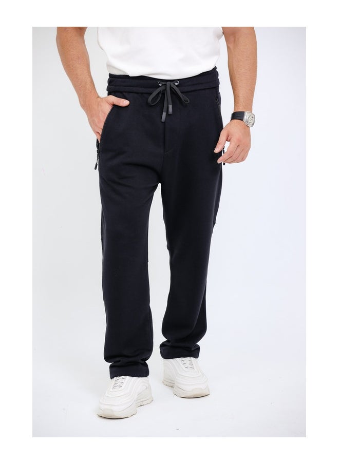 Elastic Waist With Drawstring Comfy Black Pants
