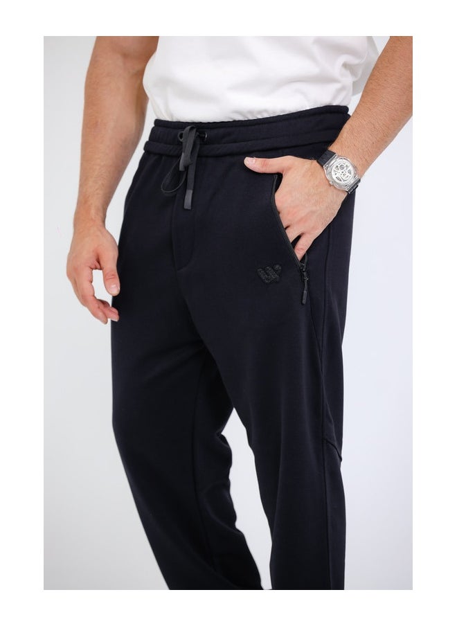 Elastic Waist With Drawstring Comfy Black Pants