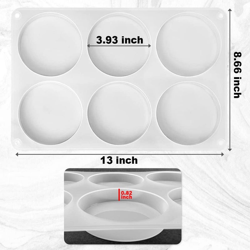 RESINWORLD 6-Cavity Deep Round Coaster Molds, 4 Inches Coaster Silicone Molds for Epoxy Resin, Coaster Resin Molds for Flower Bouquet Preservation - Image 2