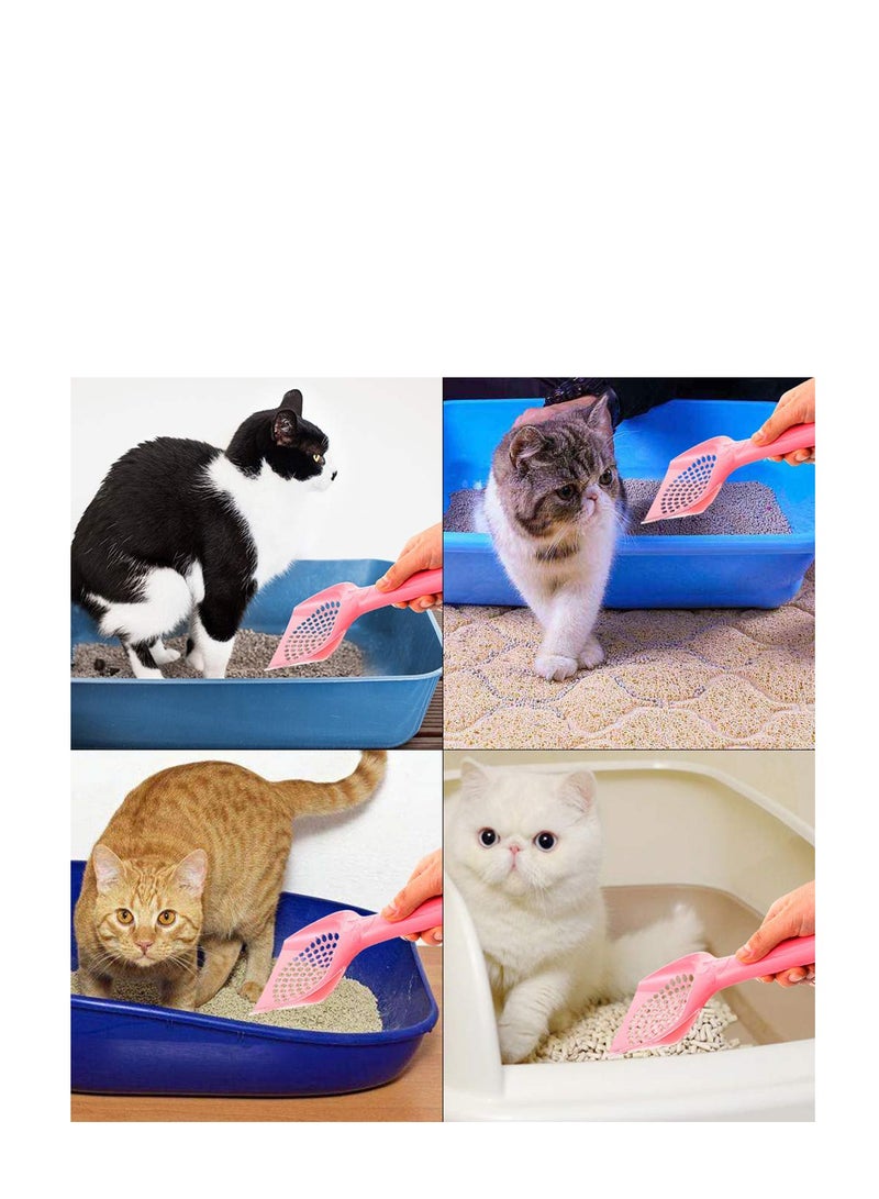 SYOSI Cat Litter, Scoop Cat Litter Shovel for Pet Cleaning Tool Pet Cat Dog Litter Poop Sieve Set Plastic Easy to Clean (3 Pack-Pink, Blue, Green) - Image 4