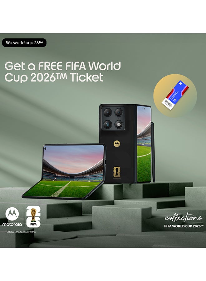 موتورولا رازر فولد ثنائي الشريحة 5G أسود مجموعة كأس العالم FIFA 26™ 16GB RAM 512GB مع قلم موتو ألترا وهدايا مجانية - النسخة الشرق أوسطية - Image 2