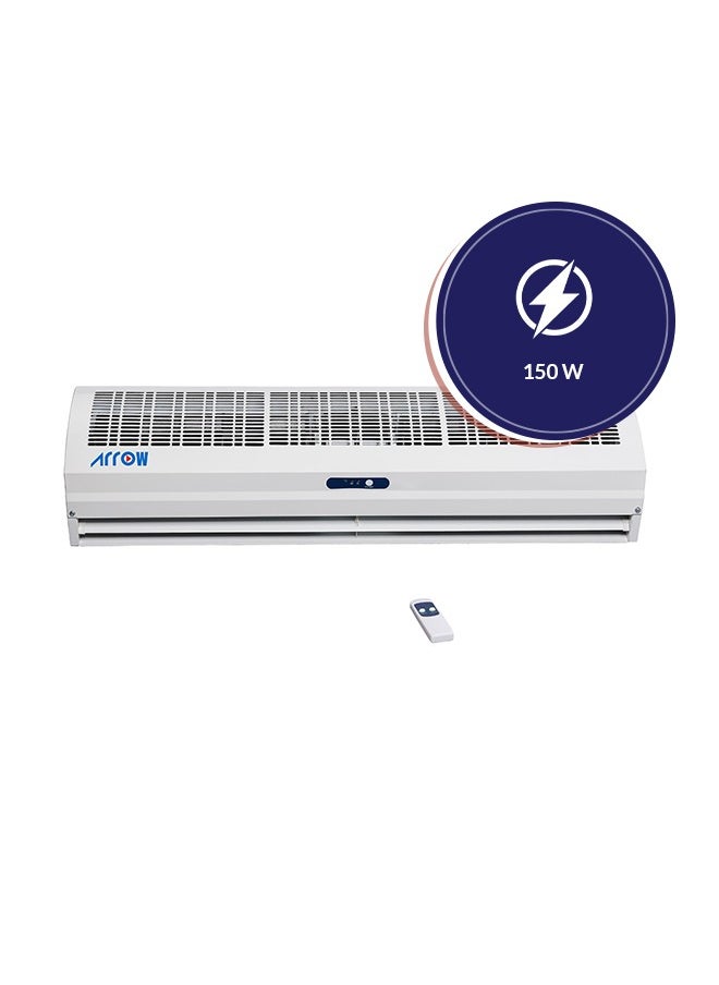 Arrow - Air Curtain 90cm with Remote Control, 150W, Low Energy Consumption,13 Fan Speed,Quit Design,Strong Air Flow,White Color, Model Name: RO-90CARC - Image 1