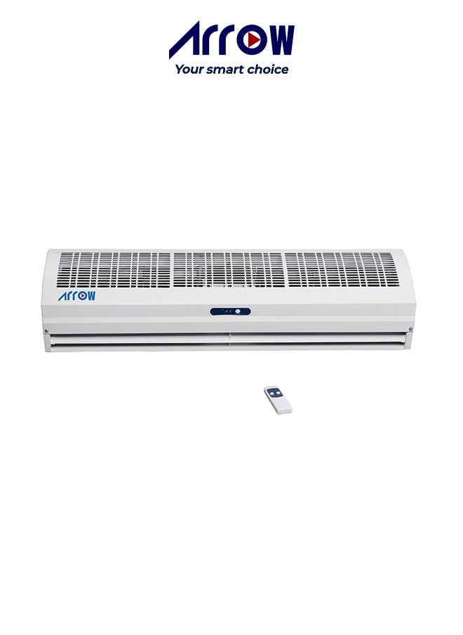 Arrow - Air Curtain 90cm with Remote Control, 150W, Low Energy Consumption,13 Fan Speed,Quit Design,Strong Air Flow,White Color, Model Name: RO-90CARC - Image 1
