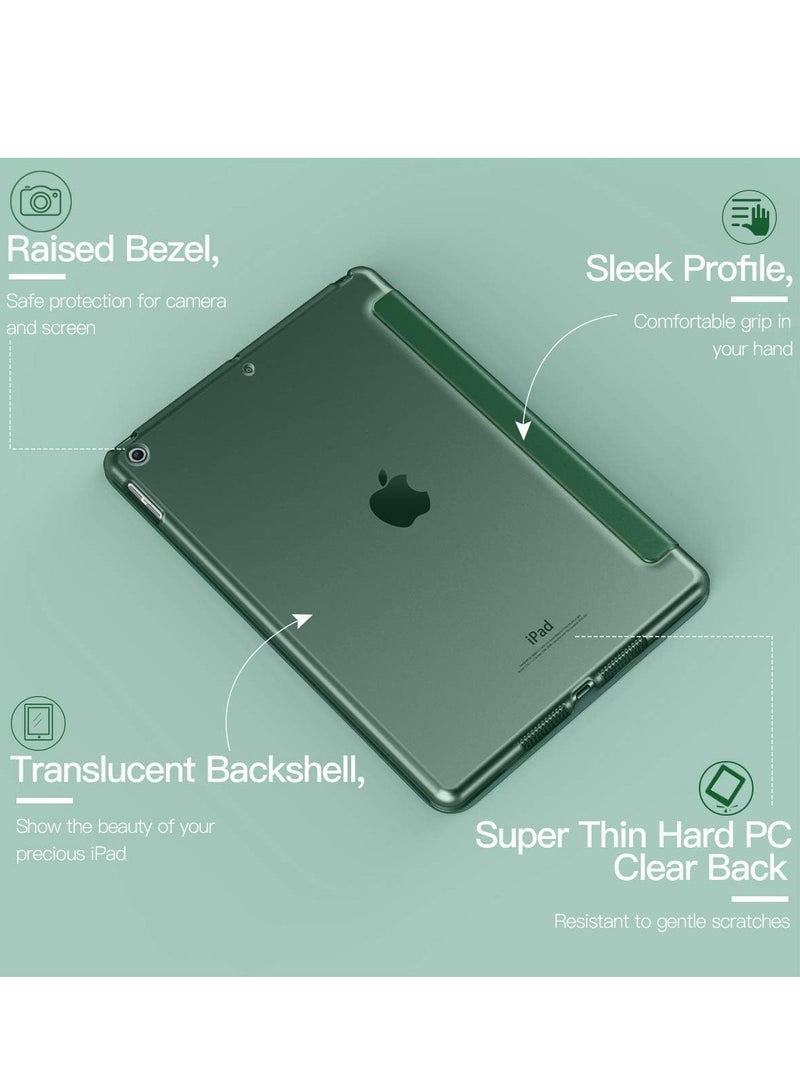 ELTRAZONE iPad 10.2 Case - Compatible with 9th Generation (2021), 8th Generation (2020), 7th Generation (2019) - Slim Translucent Hard PC Protective Smart Cover with Stand - Dark Green - Image 5