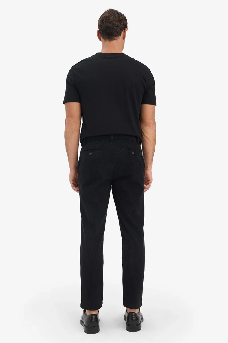 Defacto  Regular Fit Straight Leg Velvet Trousers for Men | Best Price UAE