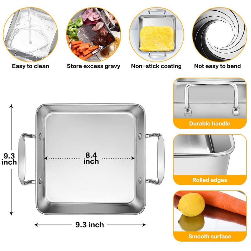 HaSteeL Beer Can Chicken Holder 3Pcs, Includes Stainless Steel Vertical Chicken Roaster Stand Rack, Heavy Duty Roasting Drip Pan & Silicone Oil Brush, Great for Smoker Grill Oven BBQ, Dishwasher Safe - Image 3